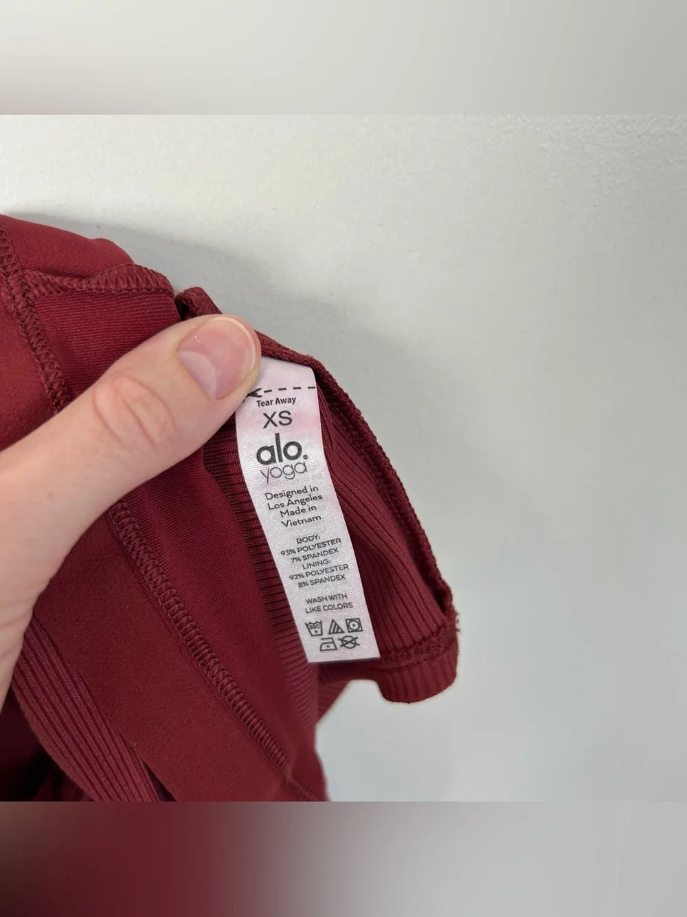 Alo Yoga Alosoft Ribbed Chic Bra Tank Top Red Size Extra Small